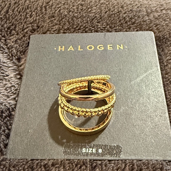Halogen Gold Tone Women's Stackable Rings - Picture 2 of 3